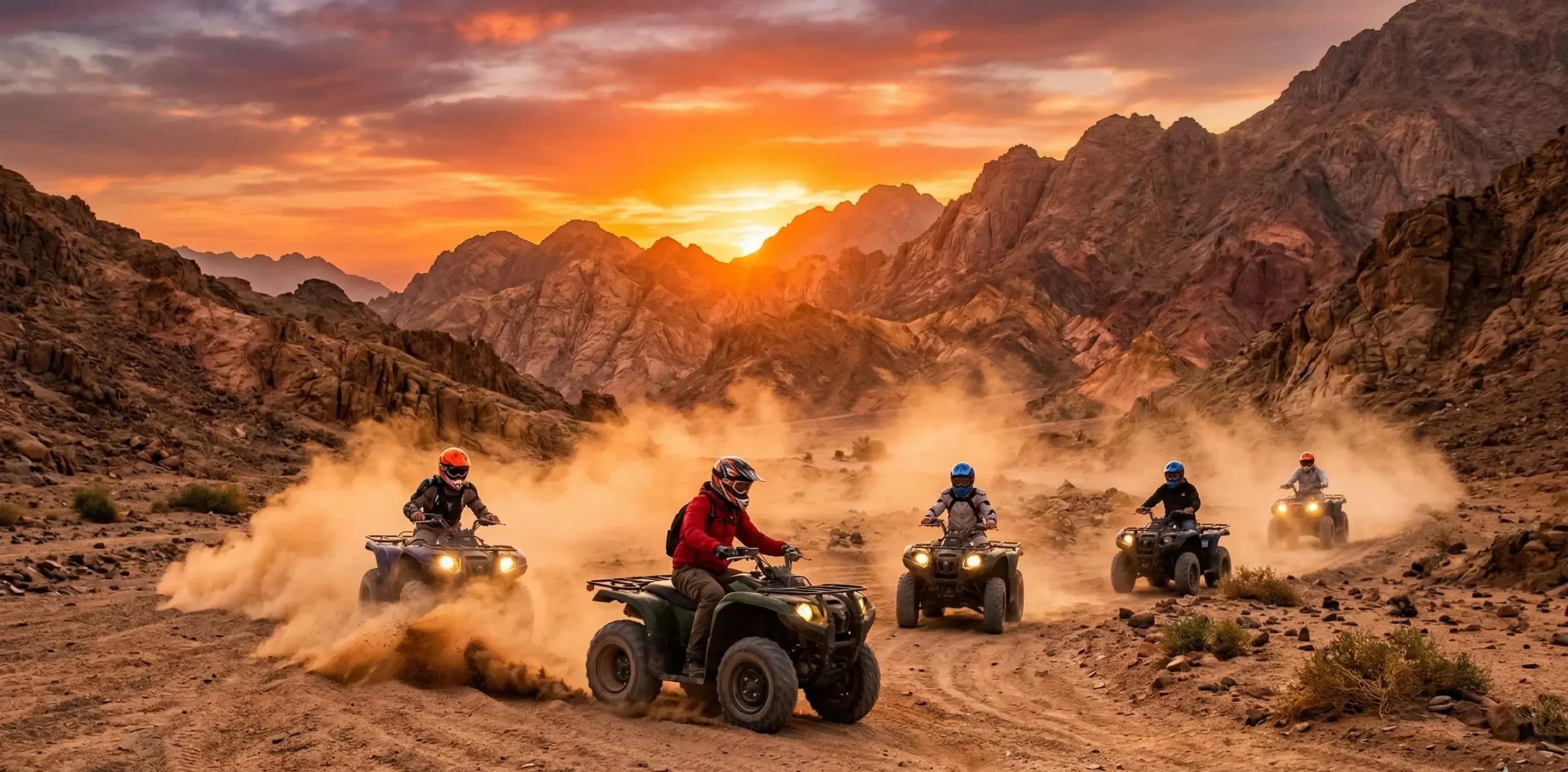 Quad bike desert safari at sunset - Adventure tours in Sharm El Sheikh and Hurghada